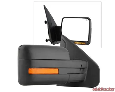 Xtune Right Passenger Side Power Heated Amber LED Signal OE Mirror Ford F150 2007-2014 - MIR-03349EH-P-R
