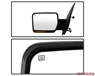 Xtune Right Passenger Side Power Heated Amber LED Signal OE Mirror Ford F150 2007-2014 - MIR-03349EH-P-R