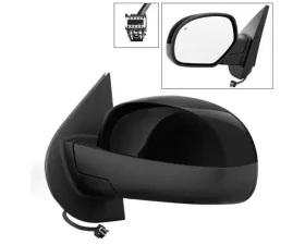 Xtune Left Driver Side Shiny Black Power Heated Mirror Chevrolet Silverado 2007-2014