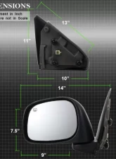 Xtune Left Driver Side Power Heated OE Mirror Dodge Ram 2002-2008                                     - MIR-03DRAM02-PW-L - Image 7