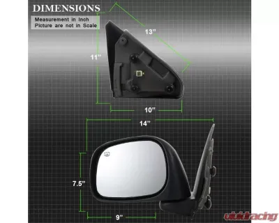 Xtune Left Driver Side Power Heated OE Mirror Dodge Ram 2002-2008 - MIR-03DRAM02-PW-L