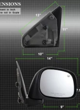 Xtune Right Passenger Side Power Heated OE Mirror Dodge Ram 2002-2008                                     - MIR-03DRAM02-PW-R - Image 7
