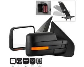 Xtune Power Heated Amber Sequential LED Signal OE Mirror Set Ford F150 2004-2006