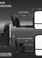 Xtune Right Passenger Side Manual Extendable Manual Adjust Mirror Chevrolet C10 1988-1998                                     - MIR-CCK88-MA-R - Image 7