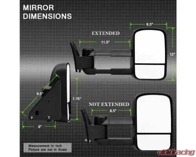 Xtune Right Passenger Side Manual Extendable Manual Adjust Mirror Chevrolet C10 1988-1998 - MIR-CCK88-MA-R