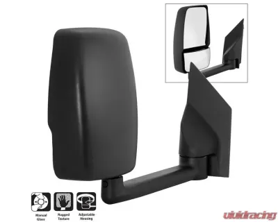 Xtune Right Passenger Side Manual Adjust Mirror Chevrolet Express | GMC Savana Van 2003-2017 - MIR-CEXP03-MA-R