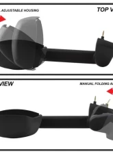 Xtune Right Passenger Side Manual Adjust Mirror Chevrolet Express | GMC Savana Van 2003-2017                                     - MIR-CEXP03-MA-R - Image 7