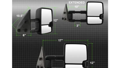 Xtune G2 LED Signal Telescoping Mirror Set Chevrolet Silverado 1999-2006                                     - MIR-CS03S-G2-MA-AM-SET - Image 7