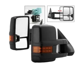 Xtune G2 Power Heated Amber LED Signal Telescoping Mirror Set Chevrolet Silverado 2003-2006