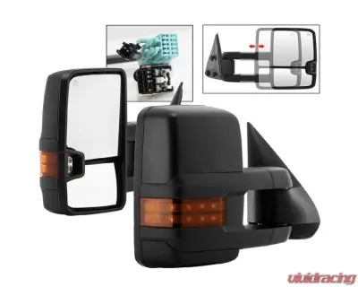 Xtune G2 Power Heated Amber LED Signal Telescoping Mirror Set Chevrolet Silverado 2003-2006 - MIR-CS03S-G2-PWH-AM-SET