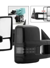Xtune G2 Power Heated Smoke LED Signal Telescoping Mirror Set Chevrolet Silverado 2003-2006                                     - MIR-CS03S-G2-PWH-SM-SET - Image 12