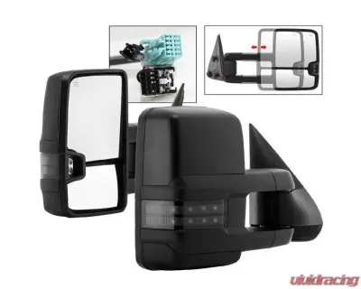 Xtune G2 Power Heated Smoke LED Signal Telescoping Mirror Set Chevrolet Silverado 2003-2006 - MIR-CS03S-G2-PWH-SM-SET