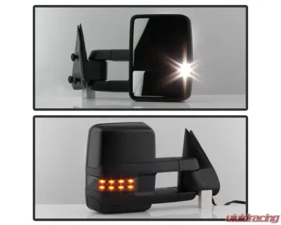 Xtune G2 Power Heated Smoke LED Signal Telescoping Mirror Set Chevrolet Silverado 2003-2006 - MIR-CS03S-G2-PWH-SM-SET