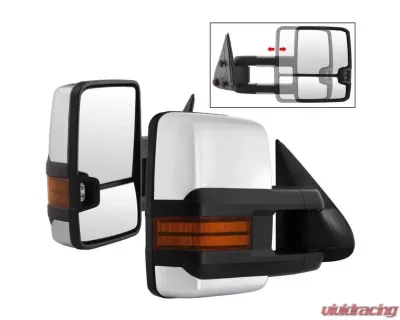 Xtune G3 LED Signal Telescoping Mirror Chrome Cover Set Chevrolet Silverado 1999-2006 - MIR-CS03S-G3C-MA-AM-SET