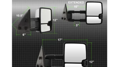 Xtune G3 LED Signal Telescoping Mirror Chrome Cover Set Chevrolet Silverado 1999-2006                                     - MIR-CS03S-G3C-MA-AM-SET - Image 7