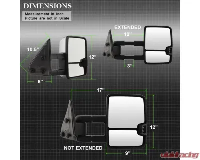 Xtune G3 LED Signal Telescoping Mirror Chrome Cover Set Chevrolet Silverado 1999-2006 - MIR-CS03S-G3C-MA-AM-SET