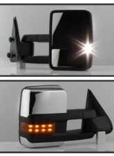 Xtune G3 Power Heated Amber LED Signal Telescoping Mirror Chrome Cover Set Chevrolet Silverado 2003-2006                                     - MIR-CS03S-G3C-PWH-AM-SET - Image 11