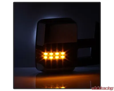 Xtune G3 Power Heated Amber LED Signal Telescoping Mirror Chrome Cover Set Chevrolet Silverado 2003-2006 - MIR-CS03S-G3C-PWH-AM-SET