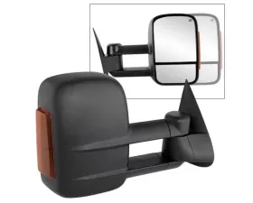 Xtune Right Passenger Side Manual Extendable Power Heated Adjust Mirror with LED Signal Amber Chevrolet | GMC 2003-2007