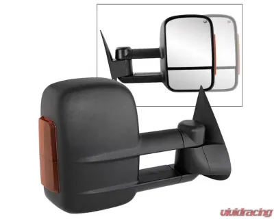 Xtune Right Passenger Side Manual Extendable Power Heated Adjust Mirror with LED Signal Amber Chevrolet | GMC 2003-2007 - MIR-CSIL03S-PW-AM-R