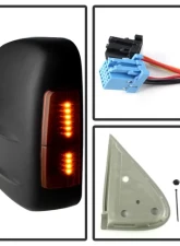 Xtune Right Passenger Side Manual Extendable Power Heated Adjust Mirror with LED Signal Amber Chevrolet | GMC 2003-2007                                     - MIR-CSIL03S-PW-AM-R - Image 3