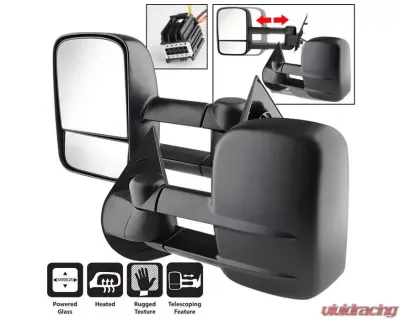 Xtune Left and Right Manual Extendable Power Heated Adjust Mirror Chevrolet | GMC 2007-2013 - MIR-CSIL07-PW-SET