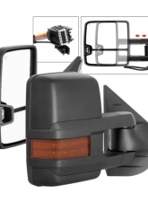 Xtune G2 Power Heated Amber LED Signal Telescoping Mirror Set Chevrolet Silverado 2007-2013                                     - MIR-CSIL07S-G2-PWH-AM-SET - Image 9
