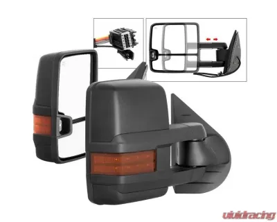 Xtune G2 Power Heated Amber LED Signal Telescoping Mirror Set Chevrolet Silverado 2007-2013 - MIR-CSIL07S-G2-PWH-AM-SET