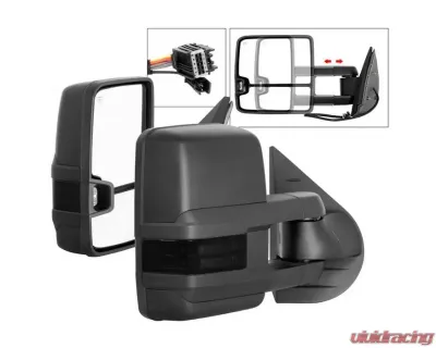 Xtune G2 Power Heated Smoke LED Signal Telescoping Mirror Set Chevrolet Silverado 2007-2013 - MIR-CSIL07S-G2-PWH-SM-SET