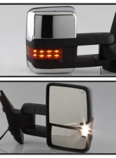 Xtune G3 Power Heated Amber LED Signal Telescoping Mirror Chrome Cover Set Chevrolet Silverado 2007-2013                                     - MIR-CSIL07S-G3C-PWH-AM-SET - Image 8