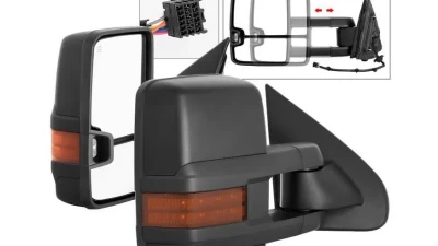 Xtune G2 Power Heated Amber LED Signal Telescoping Mirror Set Chevrolet Silverado 2014-2016                                     - MIR-CSIL14S-G2-PWH-AM-SET - Image 9