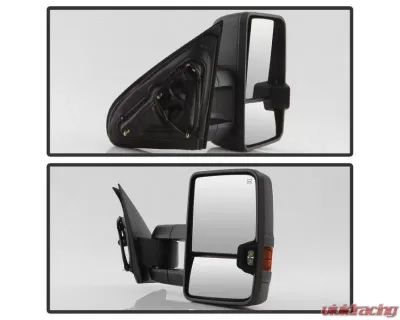 Xtune G2 Power Heated Amber LED Signal Telescoping Mirror Set Chevrolet Silverado 2014-2016 - MIR-CSIL14S-G2-PWH-AM-SET