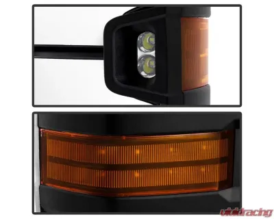 Xtune G2 Power Heated Amber LED Signal Telescoping Mirror Set Chevrolet Silverado 2014-2016 - MIR-CSIL14S-G2-PWH-AM-SET