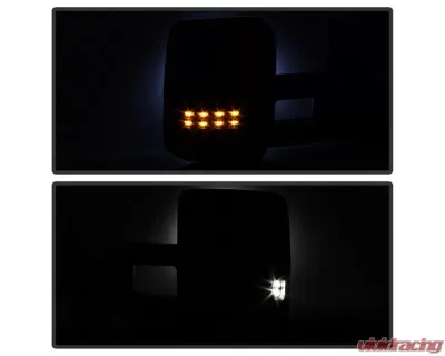 Xtune G2 Power Heated Amber LED Signal Telescoping Mirror Set Chevrolet Silverado 2014-2016 - MIR-CSIL14S-G2-PWH-AM-SET
