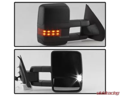 Xtune G2 Power Heated Amber LED Signal Telescoping Mirror Set Chevrolet Silverado 2014-2016 - MIR-CSIL14S-G2-PWH-AM-SET
