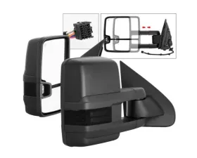 Xtune G2 Power Heated Smoke LED Signal Telescoping Mirror Set Chevrolet Silverado 2014-2016