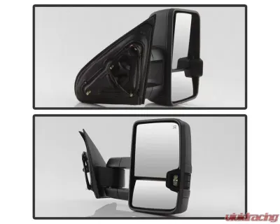 Xtune G2 Power Heated Smoke LED Signal Telescoping Mirror Set Chevrolet Silverado 2014-2016 - MIR-CSIL14S-G2-PWH-SM-SET