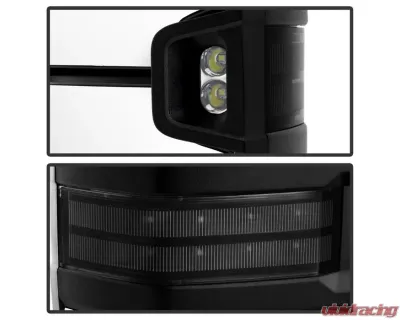 Xtune G2 Power Heated Smoke LED Signal Telescoping Mirror Set Chevrolet Silverado 2014-2016 - MIR-CSIL14S-G2-PWH-SM-SET