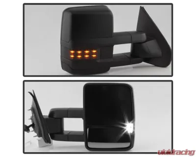 Xtune G2 Power Heated Smoke LED Signal Telescoping Mirror Set Chevrolet Silverado 2014-2016 - MIR-CSIL14S-G2-PWH-SM-SET