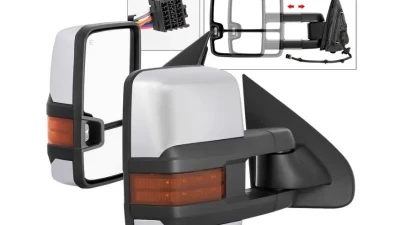 Xtune G3 Power Heated Amber LED Signal Telescoping Mirror Chrome Cover Set Chevrolet Silverado 2014-2016                                     - MIR-CSIL14S-G3C-PWH-AM-SET - Image 9