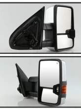 Xtune G3 Power Heated Amber LED Signal Telescoping Mirror Chrome Cover Set Chevrolet Silverado 2014-2016                                     - MIR-CSIL14S-G3C-PWH-AM-SET - Image 2