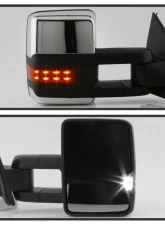 Xtune G3 Power Heated Amber LED Signal Telescoping Mirror Chrome Cover Set Chevrolet Silverado 2014-2016                                     - MIR-CSIL14S-G3C-PWH-AM-SET - Image 8