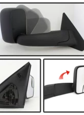 Xtune Right Passenger Side Manual Extendable Manual Adjust Mirror Dodge Ram 1500 | 2500 | 3500 2002-2009                                     - MIR-DRAM02-MA-R - Image 2