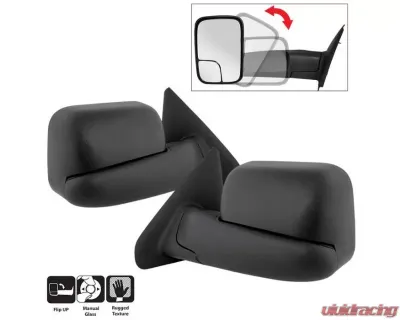 Xtune Left and Right Manual Extendable Manual Adjust Mirror Dodge Ram 1500 | 2500 | 3500 2002-2009 - MIR-DRAM02-MA-SET