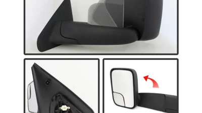 Xtune Left Driver Side Manual Extendable Power Heated Adjust Mirror Dodge Ram 1500 | 2500 | 3500 2002-2009                                     - MIR-DRAM02-PW-L - Image 2