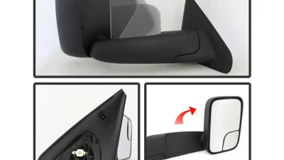 Xtune Right Passenger Side Manual Extendable Power Heated Adjust Mirror Dodge Ram 1500 | 2500 | 3500 2002-2009                                     - MIR-DRAM02-PW-R - Image 2