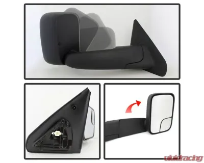Xtune Right Passenger Side Manual Extendable Power Heated Adjust Mirror Dodge Ram 1500 | 2500 | 3500 2002-2009 - MIR-DRAM02-PW-R