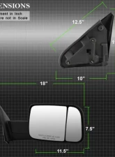 Xtune G2 Manual Extendable Manual Heated Adjust Mirror Set Dodge Ram 1500 | 2500 | 3500 2002-2009                                     - MIR-DRAM02S-G2-MA-SET - Image 10