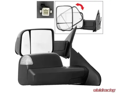 Xtune G2 Manual Extendable Power Heated Adjust Mirror Set Dodge Ram 1500 | 2500 | 3500 2002-2009 - MIR-DRAM02S-G2-PW-SET