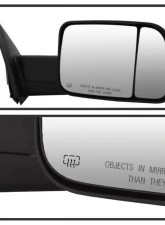 Xtune G2 Manual Extendable Power Heated Adjust Mirror Set Dodge Ram 1500 | 2500 | 3500 2002-2009                                     - MIR-DRAM02S-G2-PW-SET - Image 5